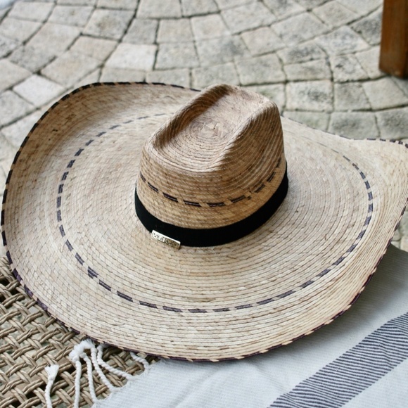 HAT 8 SECONDS WESTERN WIDE CURBED BRIM PALM HAT main image 5